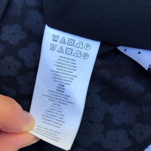 MICHAEL KORS V Neck Blouse Top Shirt Women's 3X Polyester Floral Designe…​ - Picture 6 of 8